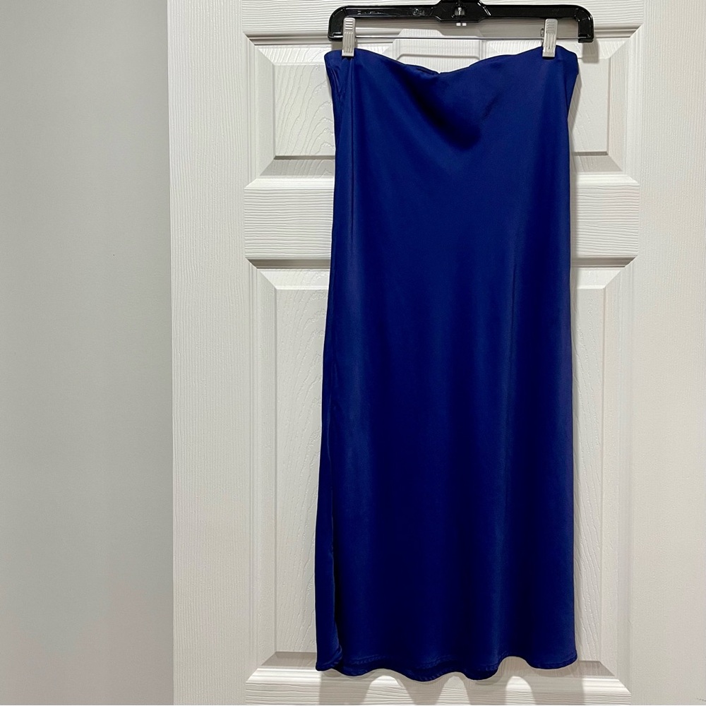 Anthropologie Tilda Maxi Slip Skirt EUC Navy Blue